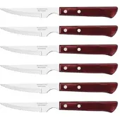 Tramontina Steak- of Pizzamessenset Spaanse Stijl Rood (Set van 6)