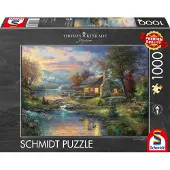 Schmidt 1000-delig puzzel van Schmidt Spiele, Thomas Kinkade, "In het natuurparadijs", artikelnummer 59467