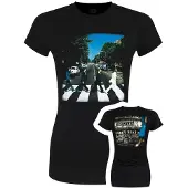 The Beatles T-Shirt Vintage Abbey Road Femme Noir - Taille L