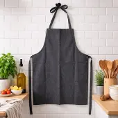 Arti Casa Keukenschort - Donkergrijs - Beschermt Kleding Tijdens Koken en Bakken - Stijlvol Neutraal Design - Verstelbare Nekband - Afmeting 64x80 cm - Materiaal Katoen/Polyester