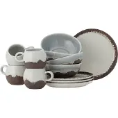 Bloomingville Paula ontbijt servies set van 12 stuks bruin - 82060940