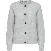 Selected Gebreid vest 'SLFLulu' lichtgrijs
