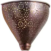 QAZQA Oosterse wandlamp koper met patroon - Muraf