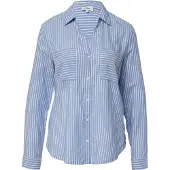 s.Oliver Blouse blauw / wit