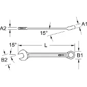 Ks Tools 519.0658 5190658 Ring-steeksleutel Sleutelbreedte (metrisch) 18 mm