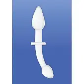 Chrystalino Doubler - White glazen dildo