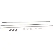 Zipp Cx-ray Straight Pull External With Titanium Washers 3 Units Spokes Zwart 256 mm