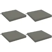 vidaXL Zitkussens SOEST 4 st 100% Polyester Grijs 70 x 70 x 7 cm