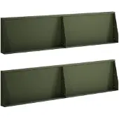 vidaXL Keermuur 4 st 80 x 12 x 50 cm Staal Olijfgroen