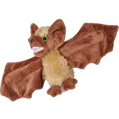 Wild republic knuffel Halloween vleermuis 20 cm pluche bruin