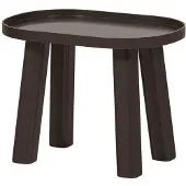 Woood Mosa Bijzettafel - Hout - Donkerbruin - 46x60x41