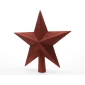Kaemingk Piek plastic ster glitter diameter 19 cm kerstrood