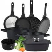 Gerlach Granitex Pannenset 11 Delen met Non-Stick Coating