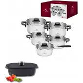Gerlach Pure Pannenset 10-delig met Braadpan Granitex