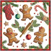 Ambiente - servetten - Gingerbread Cookie - 33 x 33 cm