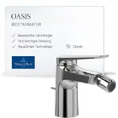 Villeroy & Boch Oasis eengreeps bidetkraan, uitloophoogte 73 mm – Chroom