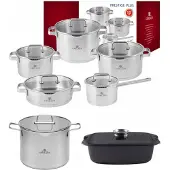 Gerlach Prestige Plus Pannenset 10 Delig met Braadpan & 7L Pan