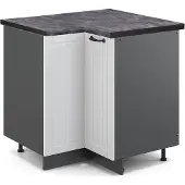 Vicco Hoekkast Fame-Line Wit Landhuis 80.5 cm , WB Antraciet, Model 45775