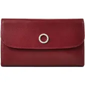 Esquire portemonnee Athena Lady Flap Wallet Red donkerrood