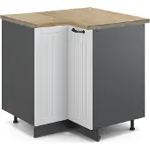 Vicco Hoekkast Fame-Line Wit Landhuis 80.5 cm , WB Eik, Model 45767