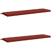 vidaXL Bankkussens SOEST 2 st 100% Polyester Rood 160 x 40 x 5 cm
