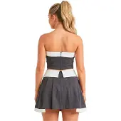 Missyempire Missy Empire Plissé-minirok voor dames (Houtskool)