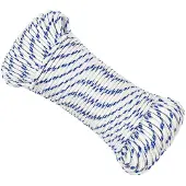 vidaXL Multifunctioneel touw 3 mm 500 m Wit en Blauw PP