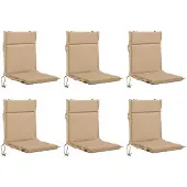 vidaXL Kussen voor lage rugstoel GEMERT 6 st 100% Polyester Zand