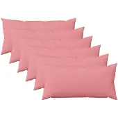 vidaXL Kussensloop 6 st HEERLEN Roze 40 x 80 cm Stof