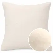 ANRO Sierkussen Wit 50x30 cm - Imitatiebont - Inclusief vulling