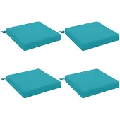 vidaXL Zitkussens SOEST 4 st 100% Polyester Turquoise 40 x 40 x 7 cm