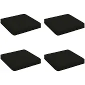 vidaXL 4-Piece Zitkussens VUGHT 4 st 100% Polyester Zwart