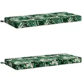 vidaXL Bankkussens SOEST 2 st 100% Polyester Bladpatroon