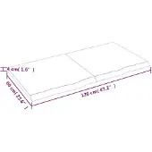 vidaXL Tafelblad 120x60x(2-4)cm behandeld eikenhout donkerbruin