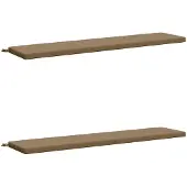 vidaXL Bankkussens SOEST 2 st 100% Polyester Taupe 170 x 40 x 5 cm