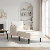 vidaXL Oversized chaise longue Crèmekleurig Bouclé