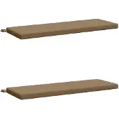 vidaXL Bankkussens SOEST 2 st 100% Polyester Taupe 120 x 40 x 5 cm