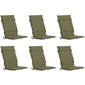 vidaXL Kussen voor stoel met hoge rug GEMERT 6 st 100% Polyester