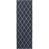 vidaXL Tapijt Runner ORIZ 1150 gsm Zwart gaaspatroon