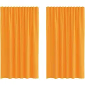 vidaXL Gordijnen voile met roedezakken 2 st oranje