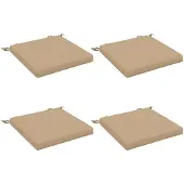 vidaXL Zitkussens SOEST 4 st 100% Polyester Zand 50 x 50 x 5 cm