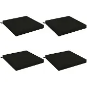 vidaXL Zitkussens SOEST 4 st 100% Polyester Zwart 80 x 80 x 7 cm