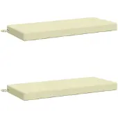vidaXL Bankkussens SOEST 2 st 100% Polyester Crèmekleurig