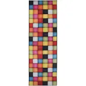 vidaXL Tapijt Runner LESAKA kleurrijk 80 x 350 cm Diamantvelvet
