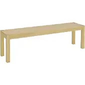 HOMCOM Massief houten bank, 3-zits, bank, keukenbank, grenenhout, naturel