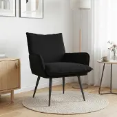 vidaXL Fauteuil Zwart fluweel