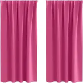 vidaXL Blackout Gordijnen met Ringen 2 st Felroze 175 x 140 cm