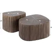 AnLi Style Salontafel Maya Teak vierhoekig set/2