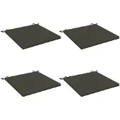 vidaXL Zitkussens SOEST 4 st 100% Polyester Antraciet 60 x 60 x 3 cm