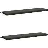 vidaXL Bankkussens SOEST 2 st 100% Polyester Antraciet 150 x 40 x 5 cm